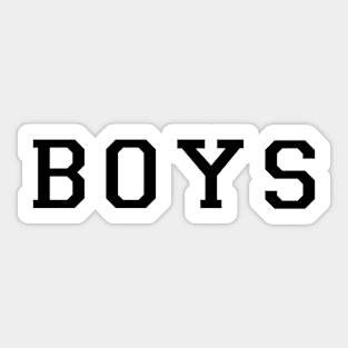 Varsity "Boys" - Queer Pride - BLK Text Sticker